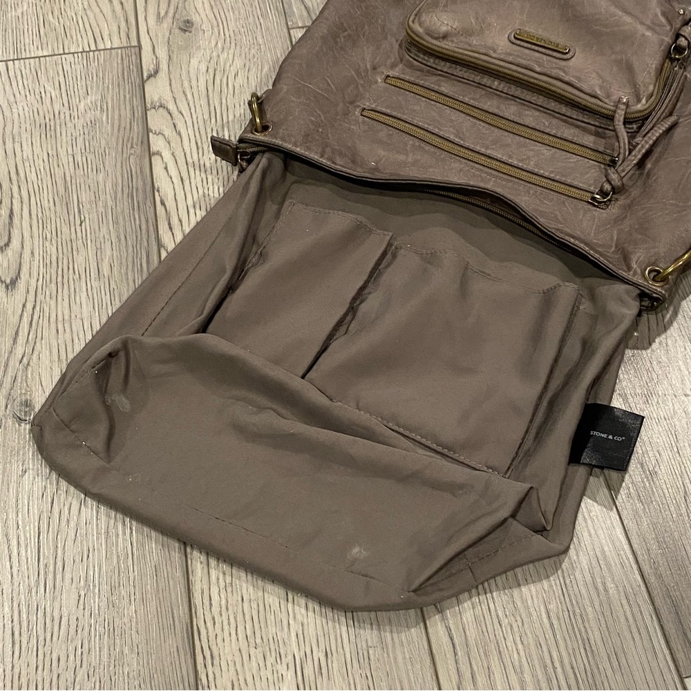 Stone Mountain & Co. Cross Body Purse Gray Adjustable Strap Bag Zip Pockets - Picture 4 of 15